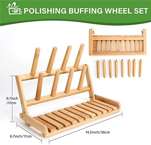 GiftAmaz Bamboo Baby Bottle Drying Rack, Space Saving Bottle Holder Dryer - Image 5