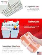 Shower Caddy Organizer with Handle, 3 Compartments, Portable Storage Bin - Image 4