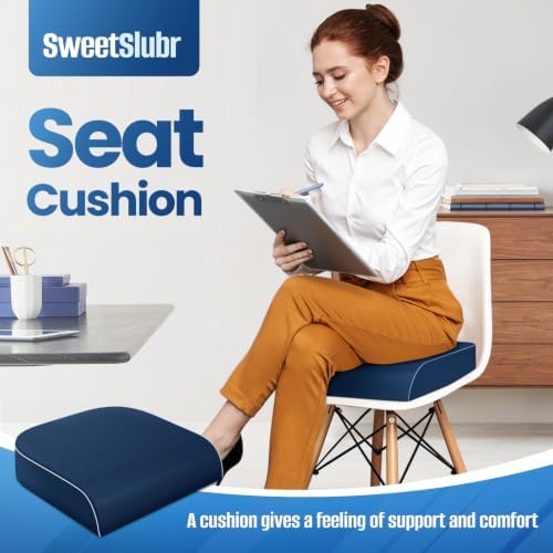 SweetSlubr Seat Cushion, Chair Pad, Memory Foam Tailbone Pain Relief - Image 3