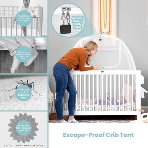 Crib Tent to Keep Baby from Climbing Out – Breathable Pop-Up Crib Net to Keep - Image 2