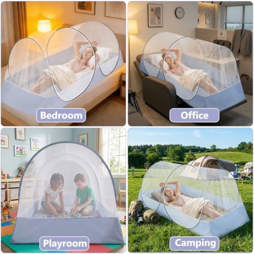 Pop Up Mosquito Net Foldable Cloth Base Mesh Tent - Image 6