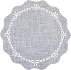 GarveeHome 5ft Round Rugs Washable Scalloped Bow Rug - Image 4