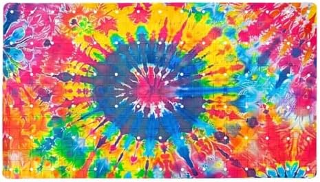 Bathtub Mat Non Slip 26.8x15.1In, Tie Dyed Spiral Bath Mat by Anna+Cowper