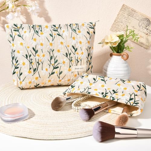 SOIDRAM 2 Pcs Makeup Bag Large Cosmetic Bag Toiletry Bag Makeup Pouch Travel - Image 6