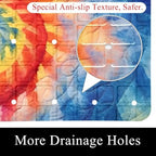 Shower Mat Non Slip 26.8 x 15.1 Inches, Tie Dye Bathtub Mat Shower Stall Mats - Image 2