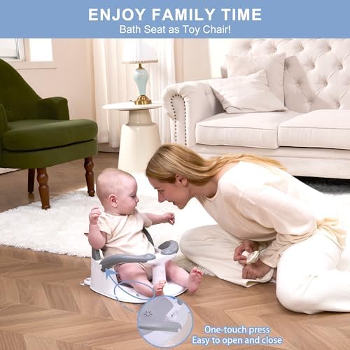 Baby Bath seat for Babies 6 Months & up, 360° Stable Toddler Bath Chair - Image 3