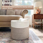 Goodpick Woven Rope Basket for Blankets Fit Nursery & Living Room - Image 3