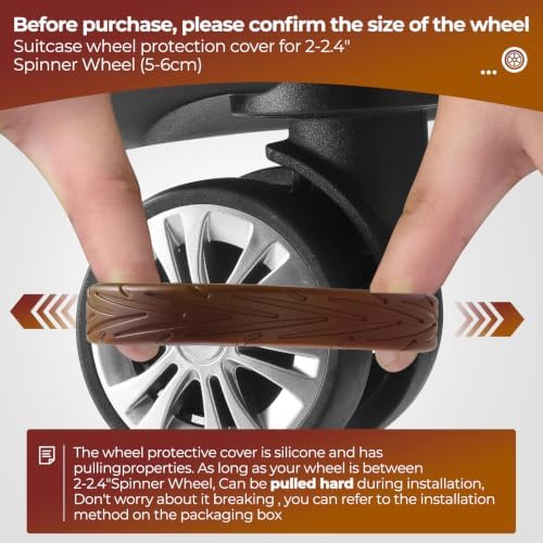 8Pcs Luggage Wheel Covers, Travel Accessories - Image 4