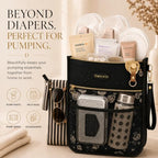 DOKUS & CO Premium Wet Dry Diaper Clutch – Structured Waterproof Baby Organizer - Image 2