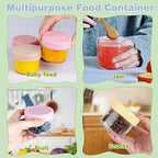 RowinsyDD 16 Pack Baby Food Containers, 4 oz Glass Baby Food Jars - Image 6