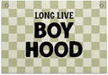 Long Live Boyhood Banner – Boy Room Decor Linen Banner Hanging Flag Retro Pink by RBAFAO
