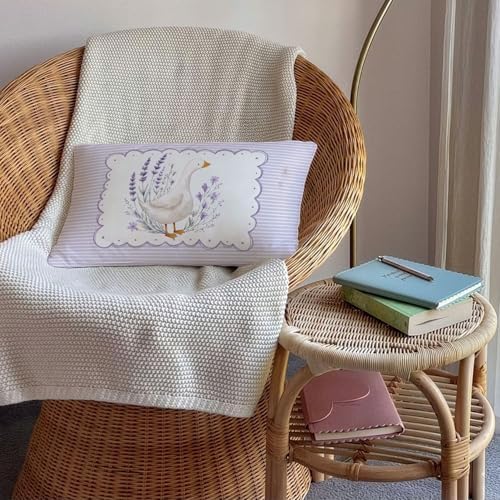 Purple Goose Nursery Decor Throw Pillow Cover 12x20 Pillowcases - Image 5
