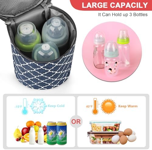 Accmor Breastmilk Cooler Bag, Insulated Baby Bottle Cooler Tote Bags - Image 2