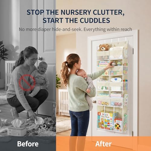 Yecaye Over the Door Organizer 5-Shelf, Behind the Door Storage 80lbs Capacity - Image 3