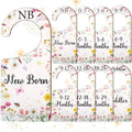 Baby Closet Dividers 8PCS, Wildflower/Floral Theme Wooden Double-Sided Clothes by CORNERLACE