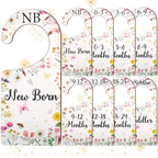 Baby Closet Dividers 8PCS, Wildflower/Floral Theme Wooden Double-Sided Clothes by CORNERLACE