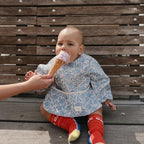 mushie Long Sleeve Baby Bib | Water Resistant Adjustable Fit - Image 3