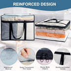 8Pack Clear Blanket Storage Bags Comforter Clothes Storage Moving Bag - Image 6