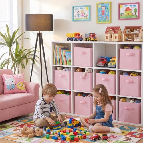 Cupic Cupid 10-Pack 11x11 Collapsible Storage Cubes, Fabric Bins - Image 5