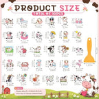 Fullhawl 30 Pcs Farm Animal Non Slip Shower Stickers, Bathtub Safety - Image 2