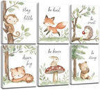 Framed Woodland Nursery Wall Art, Forest Animal Pictures Nursery Wall Decor by KIOSSUT