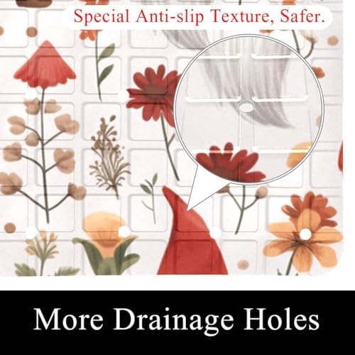 Shower Mat Bathtub Mat, 26.8x15.1 inch, Non-Slip Bath Mat - Image 2