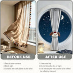 2 Pack Cartoon Brown Dog Curtain Tiebacks Decorative Embroidered Animal Shape - Image 4