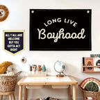 Lacama Long Live Boyhood Boys Room Decor, Boy Nursery Decor, Canvas Banner Wall - Image 7