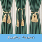 Curtain Tiebacks Handmade Curtain Holdbacks Rope - Image 5