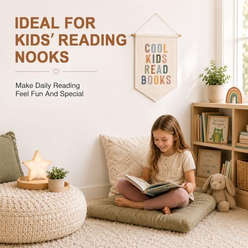Cool Kids Read Books Classroom Signs, Reading Quote Banner Wall Hanging - Image 4