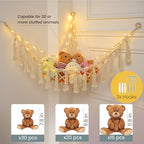 Stuffed Animal Hammock with 88LEDs, 63in Extra Large Toy Storage Macrame Hammock - Image 7
