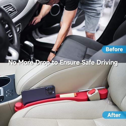 Givifive Car Seat Gap Filler Organizer 2Pack Soft Foam 3IN1 Multifunctional - Image 2
