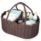 Diaper Caddy Organizer, Paper Rope Storage Baskets Nursery Bin by Unknown