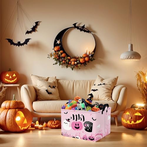 Halloween Basket Gift Cute Pumpkin Ghost Parties Decor Kid Trick or Treat Basket - Image 3