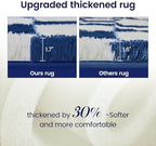 Super Soft Rug for Bedroom, 4x6 ft Blue and White Area Rug Classic Checkered - Image 3