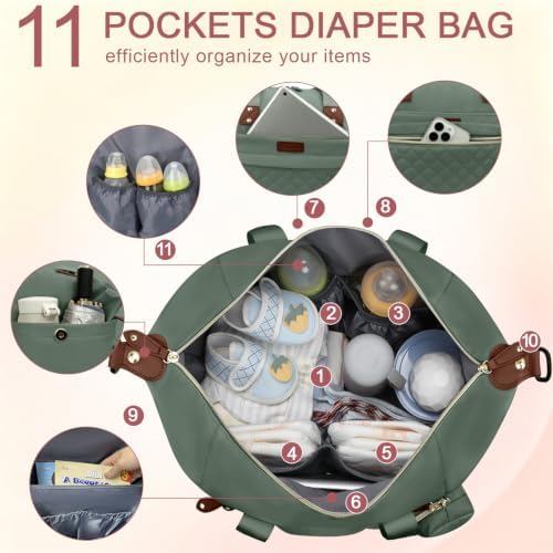 Pritent Diaper Bag Tote Waterproof Maternity Baby Bags - Image 4