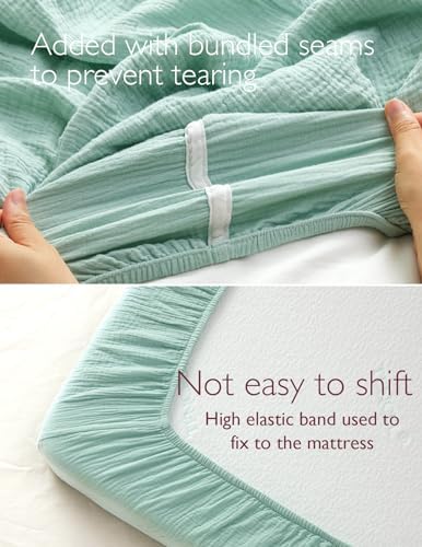 Momcozy Mini Crib Sheets 38"x26", Pack and Play Sheet - Image 4