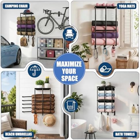 Camping Chair Storage for Garage, Metal Camping Chair Rack for Garage Storage - Image 3