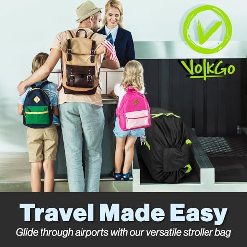 V VOLKGO Large Stroller Bag for Airplane, Large Cover for Airtravel, Jogger & - Image 4
