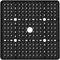 Large Square Shower Mat Bathtub Bath Mat Non Slip Black 27"x27" by NaolotureHome