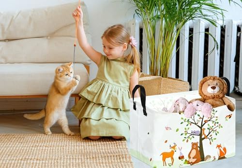 Rec Animals Print Box Hamper Storage Basket Collapsible Organizer Bin Gift - Image 4
