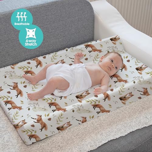 BROLEX Changing Pad Covers for Baby: Boy Girls Ultra Stretchy Soft 2 Pack - Image 4