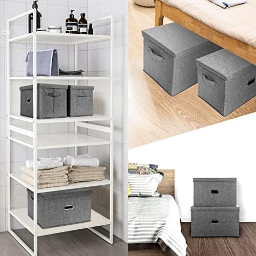 Large Linen Fabric Foldable Storage Bins - Image 4