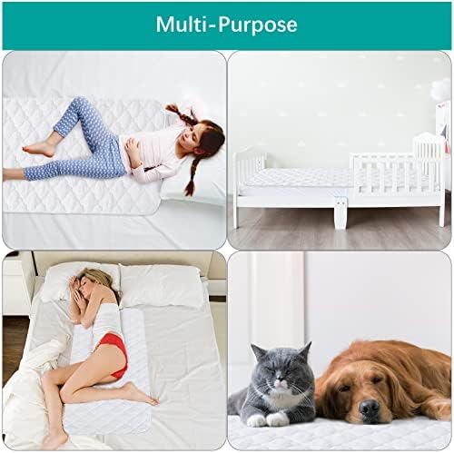 Waterproof Crib Mattress Protector 2-Pack, Non-Slip Quilted Pad - Image 5