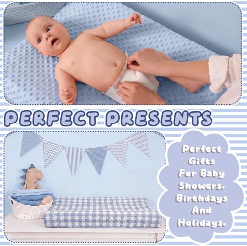Smoothnovelty 3 Pcs Stripe Baby Changing Pad Covers, Changing Table Cover - Image 3