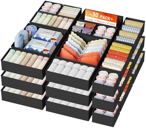 DIMJ Drawer Organizer Clothes, Foldable Closet Organizers and Storage, Fabric by DiMJ