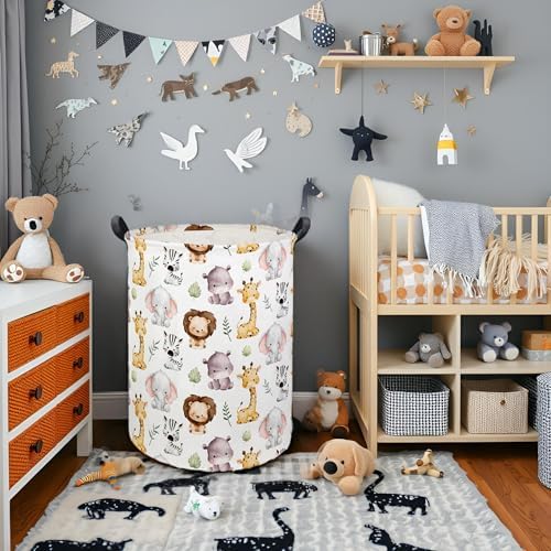 Animal Baby Laundry Basket Kids Hamper Animal Toy Storage Bin - Image 5