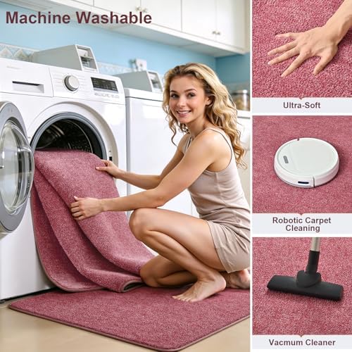 Keeko 4x6 Area Rugs for Living Room, Soft Washable Memory Foam Bedroom Rug - Image 6