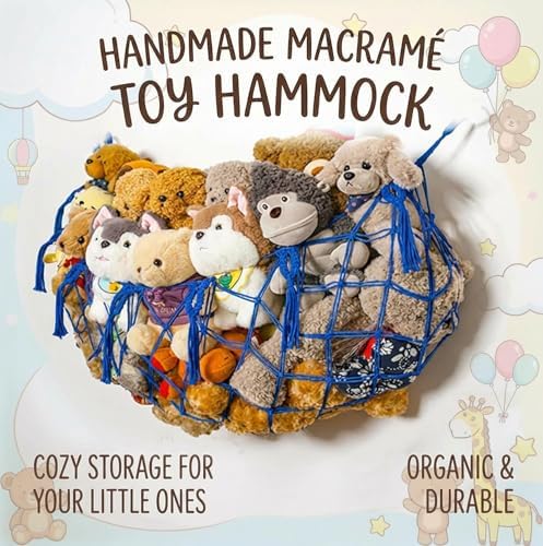 Stuffed Animal Net or Hammock for Flat Wall Mounted Handmade Macrame Toy - Image 7