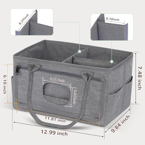 Volnamal Diaper Caddy with Wipe Dispenser One-Handed Access - Image 5